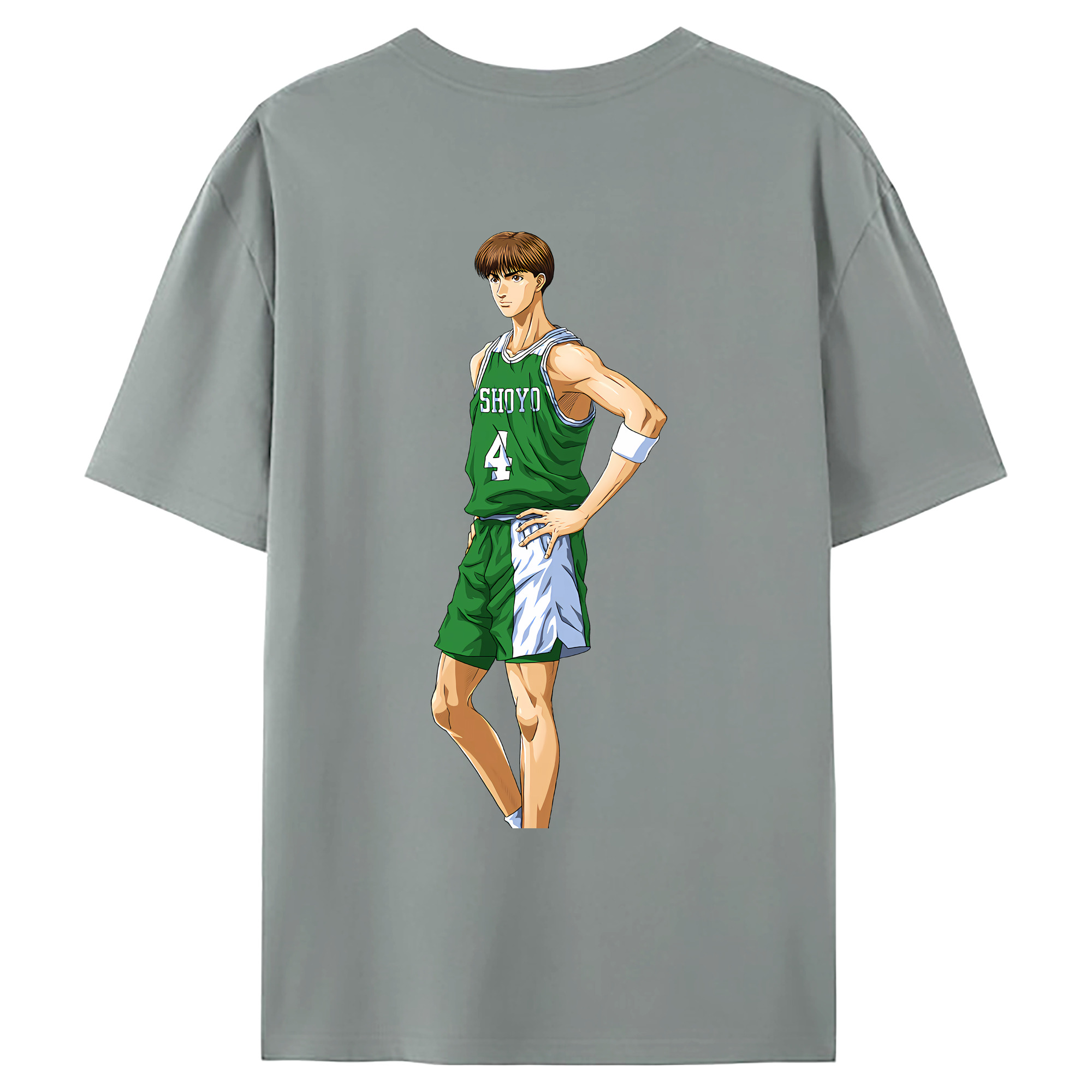 （画像用） SLAM DUNK／スラムダンク 綿100％ メンズ半袖Tシャツ（バックプリント） 通気性